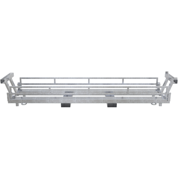 Twin pallet | for 15 mobile fences | and 15 base plates